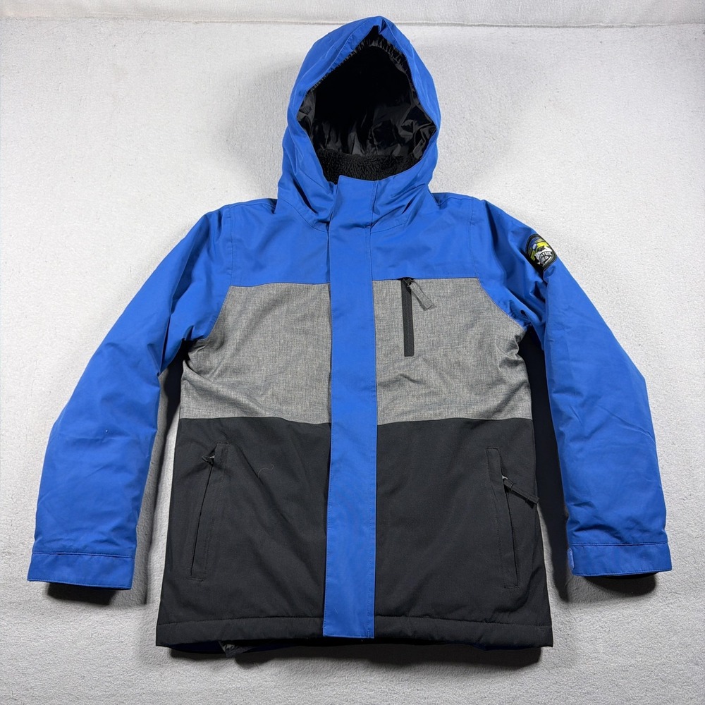 686 Smarty Jacket Kids Large 3-in-1 Ski Snow Winter Coat Blue Gray Black Gorp